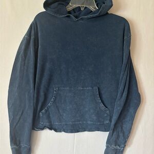 Caution To The Wind Navy Blue Hoodie Sweatshirt Size Medium